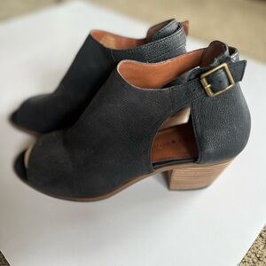 Lucky Brand Black Leather Women's Ankle SHOE BOOTIES